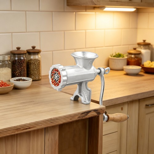 Manual meat grinder with table - manual,
