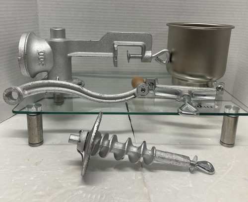 Meat grinder silver metal - silver,
