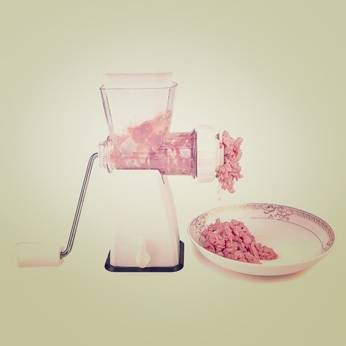Manual meat grinder - meat,
